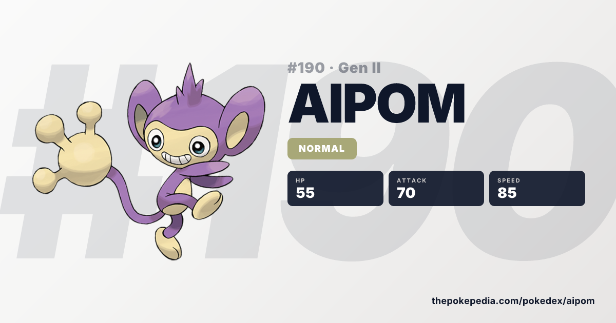 Aipom in Pokemon Pearl – Moves, Sprites, Locations | Pokepedia