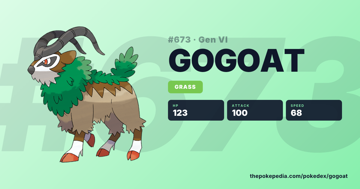 Gogoat (#673) – Grass Pokemon | Pokepedia