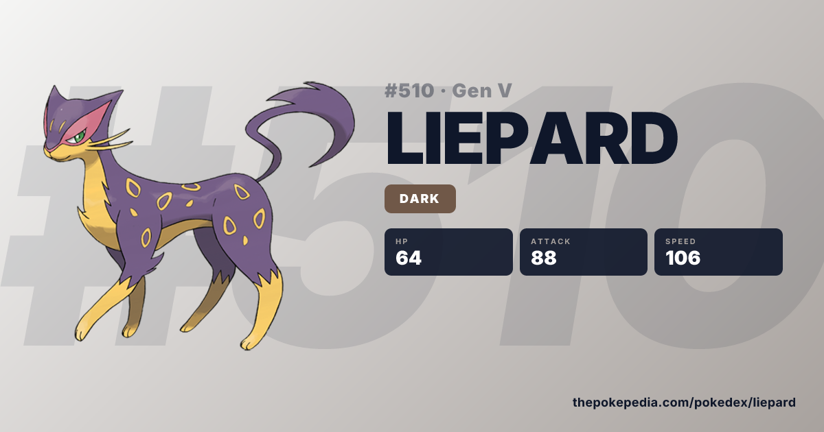 Liepard (#510) – Dark Pokemon | Pokepedia