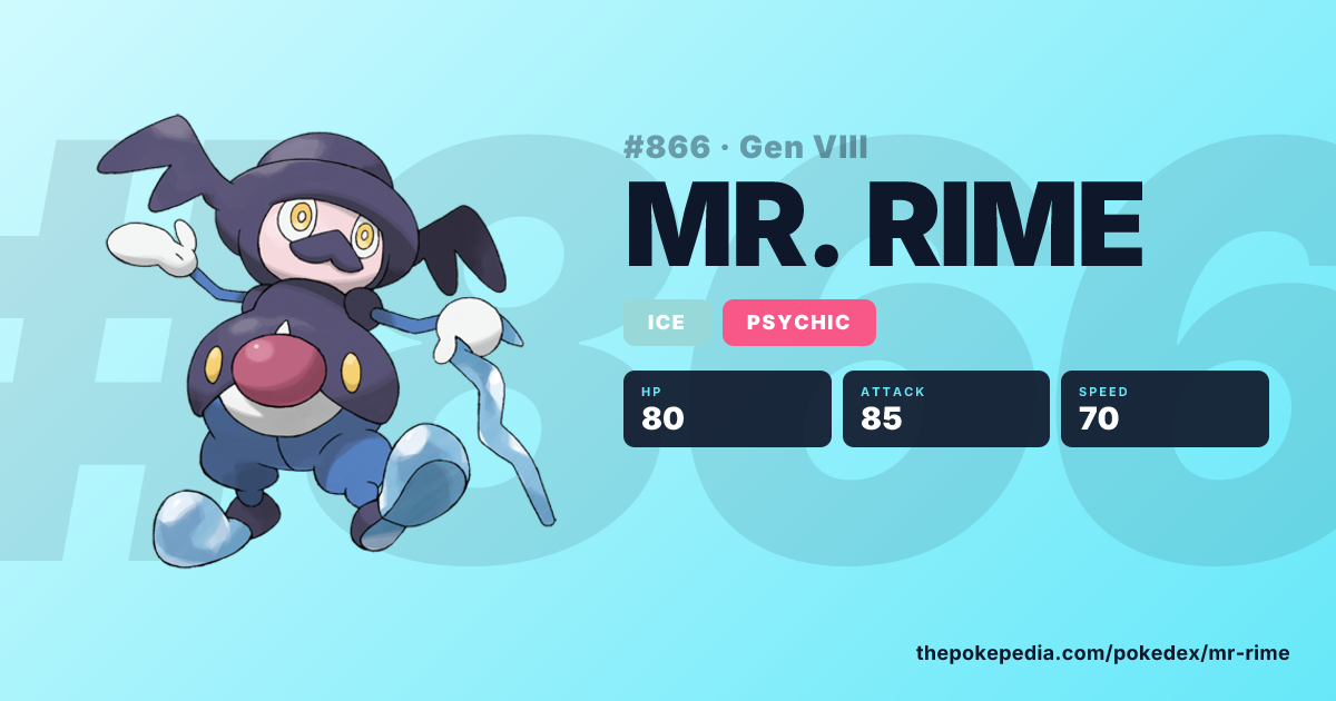 Mr. Rime (#866) – Ice/Psychic Pokemon | Pokepedia