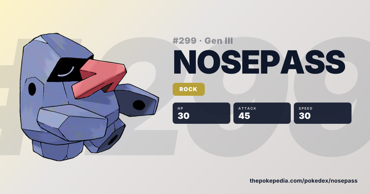 Nosepass in Pokemon Ruby – Moves, Sprites, Locations | Pokepedia