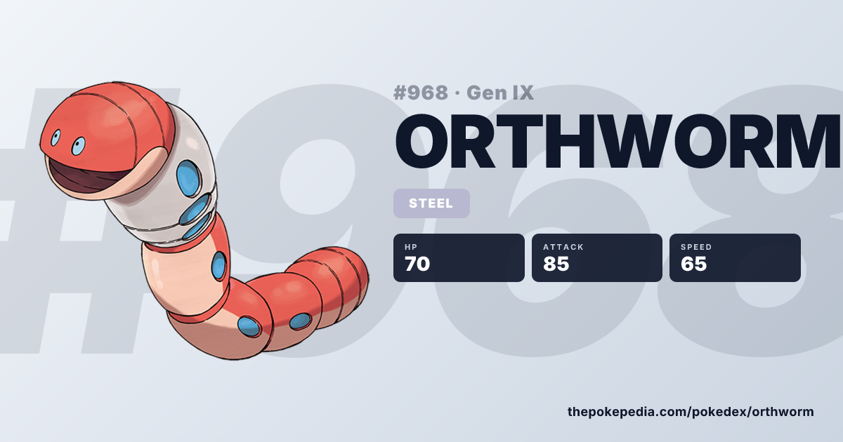 Orthworm in Pokemon Scarlet – Moves, Sprites, Locations | Pokepedia