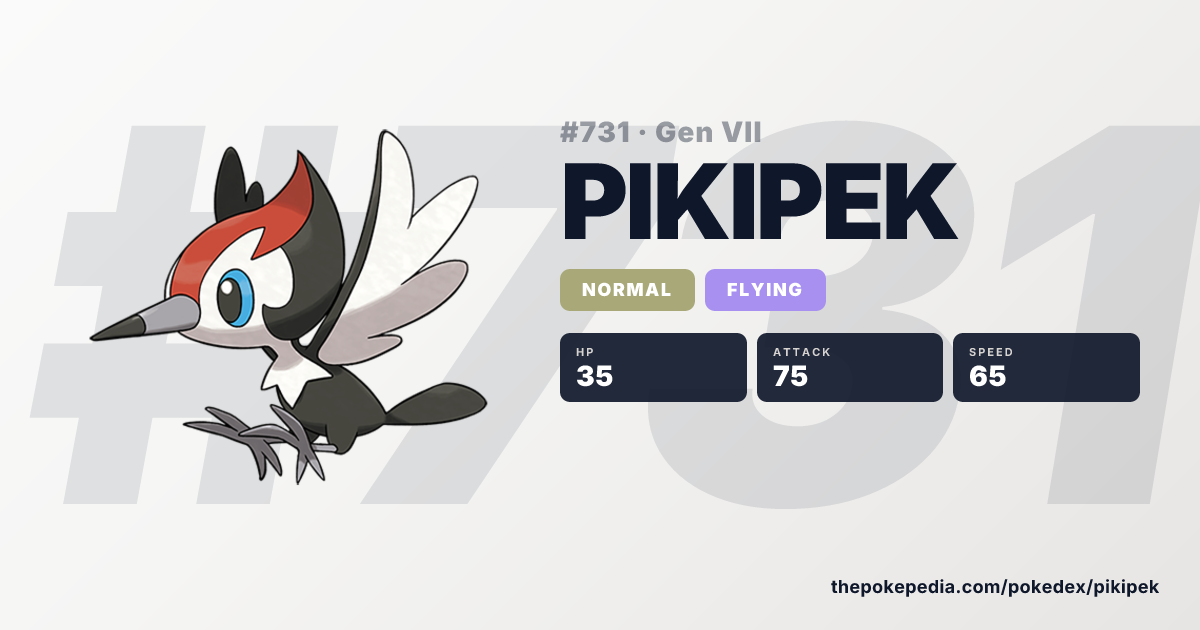 Pikipek in Pokemon Violet – Moves, Sprites, Locations | Pokepedia
