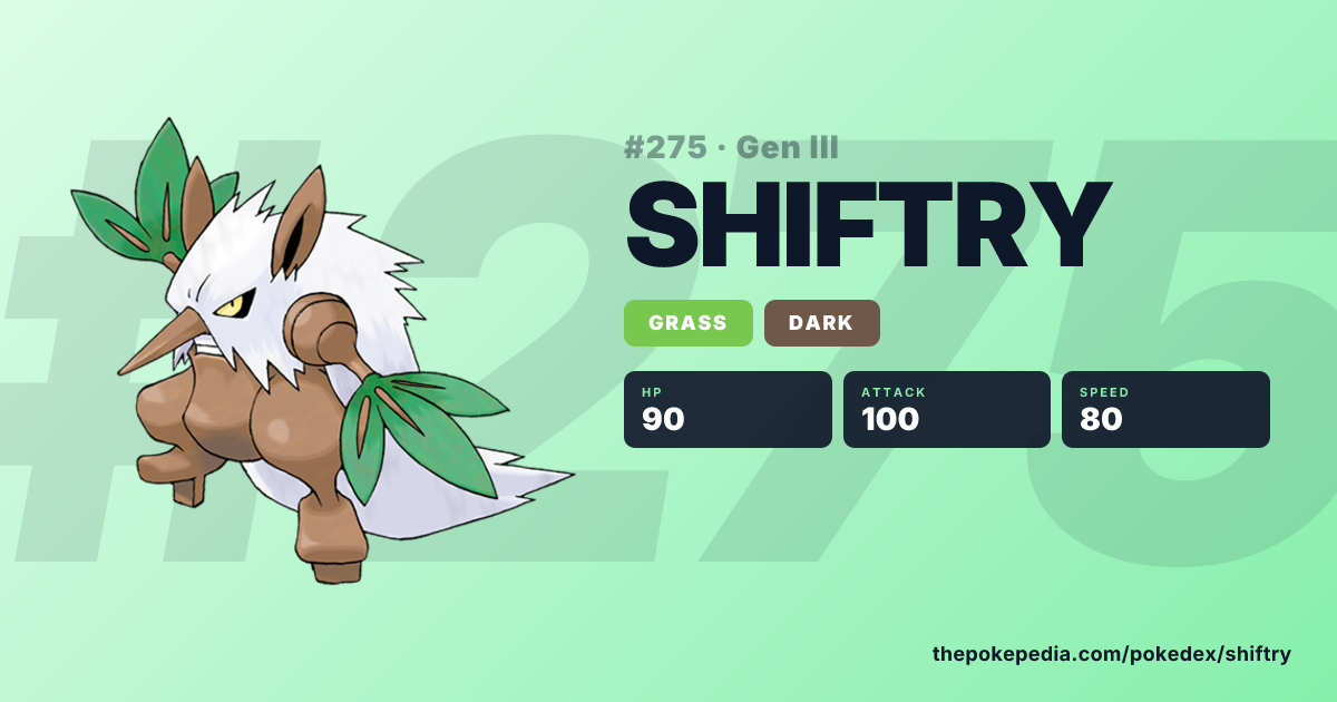 Shiftry in Pokemon Sun – Moves, Sprites, Locations | Pokepedia