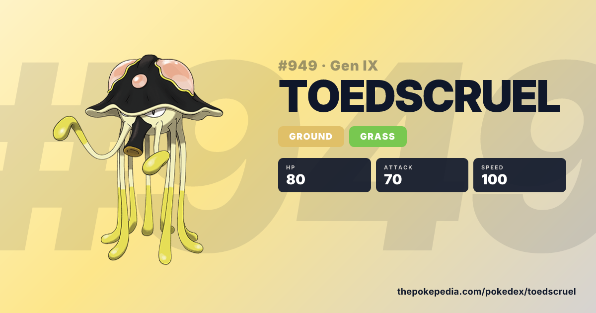 Toescool Toedscruel (#949) – Ground/Grass Pokemon | Pokepedia