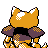 Abra back-facing sprite from Pokémon Crystal