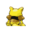 Abra back-facing sprite from Pokémon FireRed