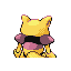 Abra shiny back-facing sprite from Pokémon FireRed