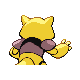 Abra shiny back-facing sprite from Pokémon HeartGold