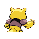 Abra shiny back-facing sprite from Pokémon Platinum