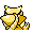 Abra back-facing sprite from Pokémon Red