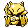 Abra front-facing sprite from Pokémon Red