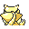 Abra back-facing sprite from Pokémon Yellow