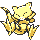 Abra front-facing sprite from Pokémon Yellow