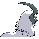 Absol back-facing sprite from Pokémon Diamond
