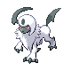 Absol front-facing sprite from Pokémon Diamond
