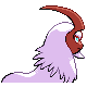 Absol shiny back-facing sprite from Pokémon Diamond