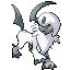 Absol front-facing sprite from Pokémon Emerald