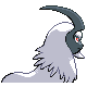 Absol back-facing sprite from Pokémon HeartGold