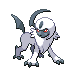 Absol front-facing sprite from Pokémon HeartGold
