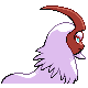 Absol shiny back-facing sprite from Pokémon HeartGold