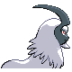 Absol back-facing sprite from Pokémon Platinum