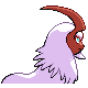 Absol shiny back-facing sprite from Pokémon Platinum