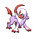 Absol shiny front-facing sprite from Pokémon Platinum