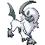 Absol front-facing sprite from Pokémon Ruby