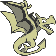 Aerodactyl front-facing sprite from Pokémon Yellow