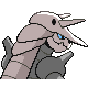 Aggron back-facing sprite from Pokémon Pearl