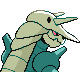Aggron shiny back-facing sprite from Pokémon Pearl