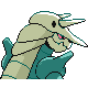 Aggron shiny back-facing sprite from Pokémon SoulSilver