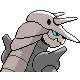 Aggron back-facing sprite from Pokémon Platinum