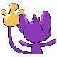 Aipom back-facing sprite from Pokémon Diamond