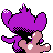 Aipom shiny back-facing sprite from Pokémon Silver