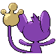 Aipom back-facing sprite from Pokémon HeartGold