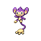 Aipom front-facing sprite from Pokémon HeartGold