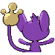 Aipom back-facing sprite from Pokémon Platinum