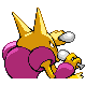 Alakazam shiny back-facing sprite from Pokémon Diamond
