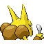 Alakazam back-facing sprite from Pokémon FireRed