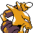 Alakazam back-facing sprite from Pokémon Silver