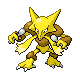 Alakazam front-facing sprite from Pokémon HeartGold