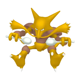 Alakazam front-facing sprite from Pokémon Let's Go, Eevee!