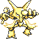 Alakazam front-facing sprite from Pokémon Yellow