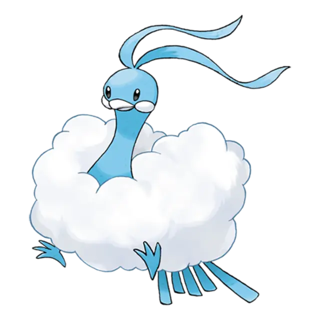 Altaria, the Humming Pokémon — Dragon/Flying-type Pokémon official artwork
