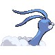 Altaria back-facing sprite from Pokémon Diamond