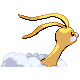 Altaria shiny back-facing sprite from Pokémon SoulSilver