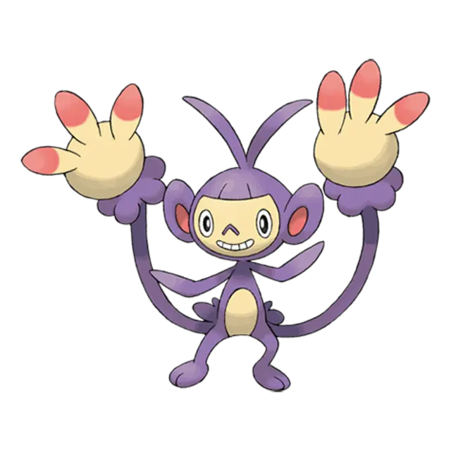 Ambipom, the Long Tail Pokémon — Normal-type Pokémon official artwork