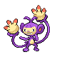 Ambipom front-facing sprite from Pokémon Diamond